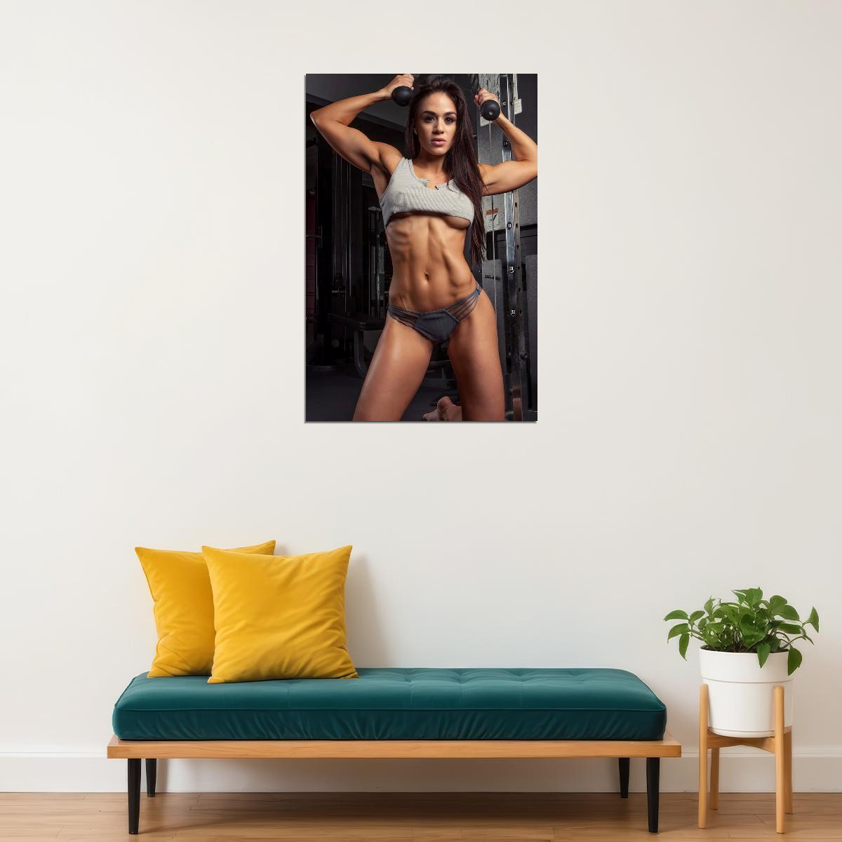 Brittany Coutu Hot Fitness Model Poster Sexy Female Wall Art Inspirational Workout Room Decor Aesthetic Sports Print Gym Motivational Wall Decor Athletic Icon HD Photo Print - xonomax