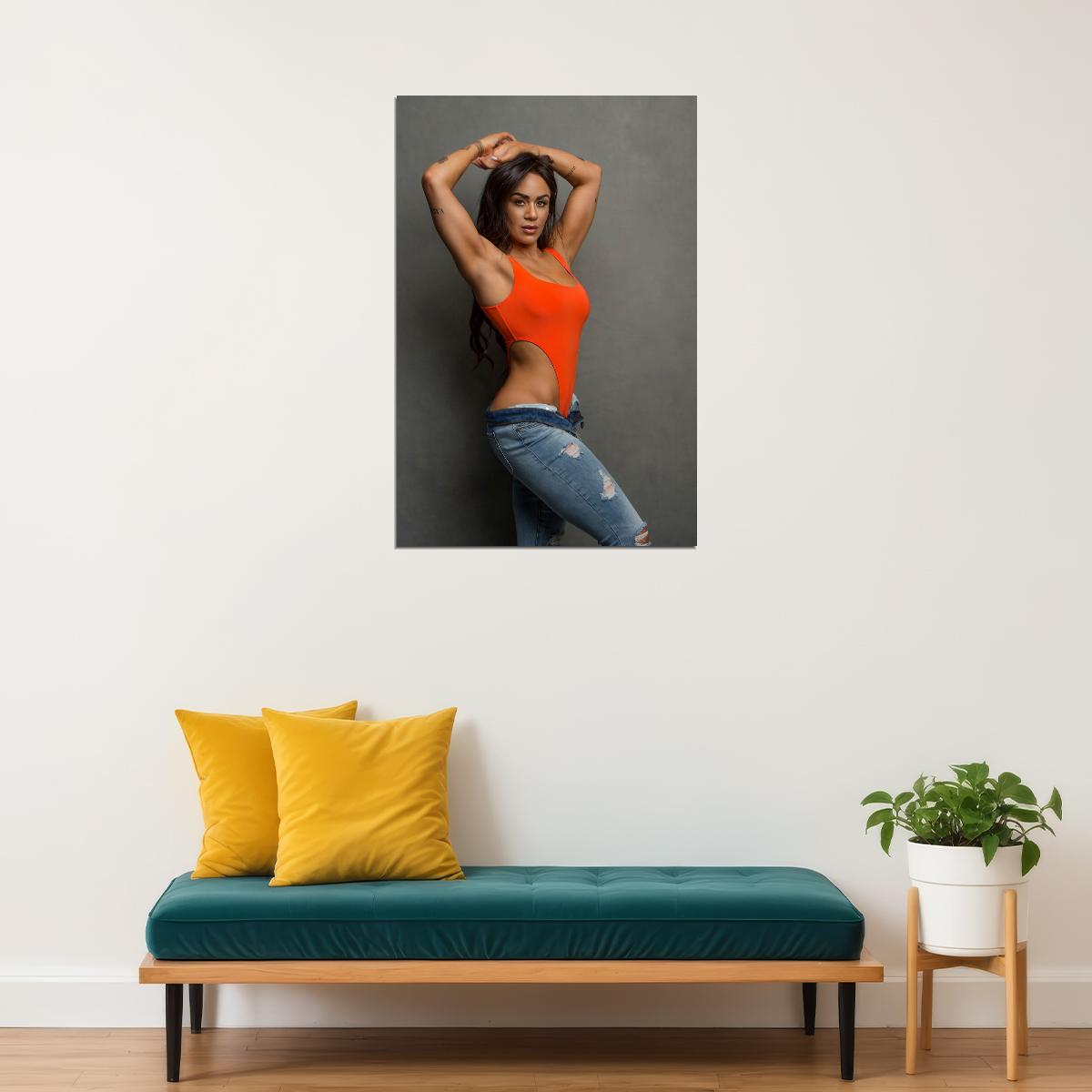 Brittany Coutu Hot Fitness Model Poster Sexy Female Wall Art Inspirational Workout Room Decor Aesthetic Sports Print Gym Motivational Wall Decor Athletic Icon HD Photo Print - xonomax