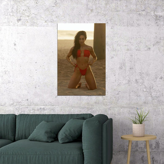 Brittany Coutu Hot Fitness Model Poster Sexy Bikini Wall Art Inspirational Workout Room Decor Aesthetic Sports Print Gym Motivational Wall Decor Athletic Icon HD Photo Print - xonomax
