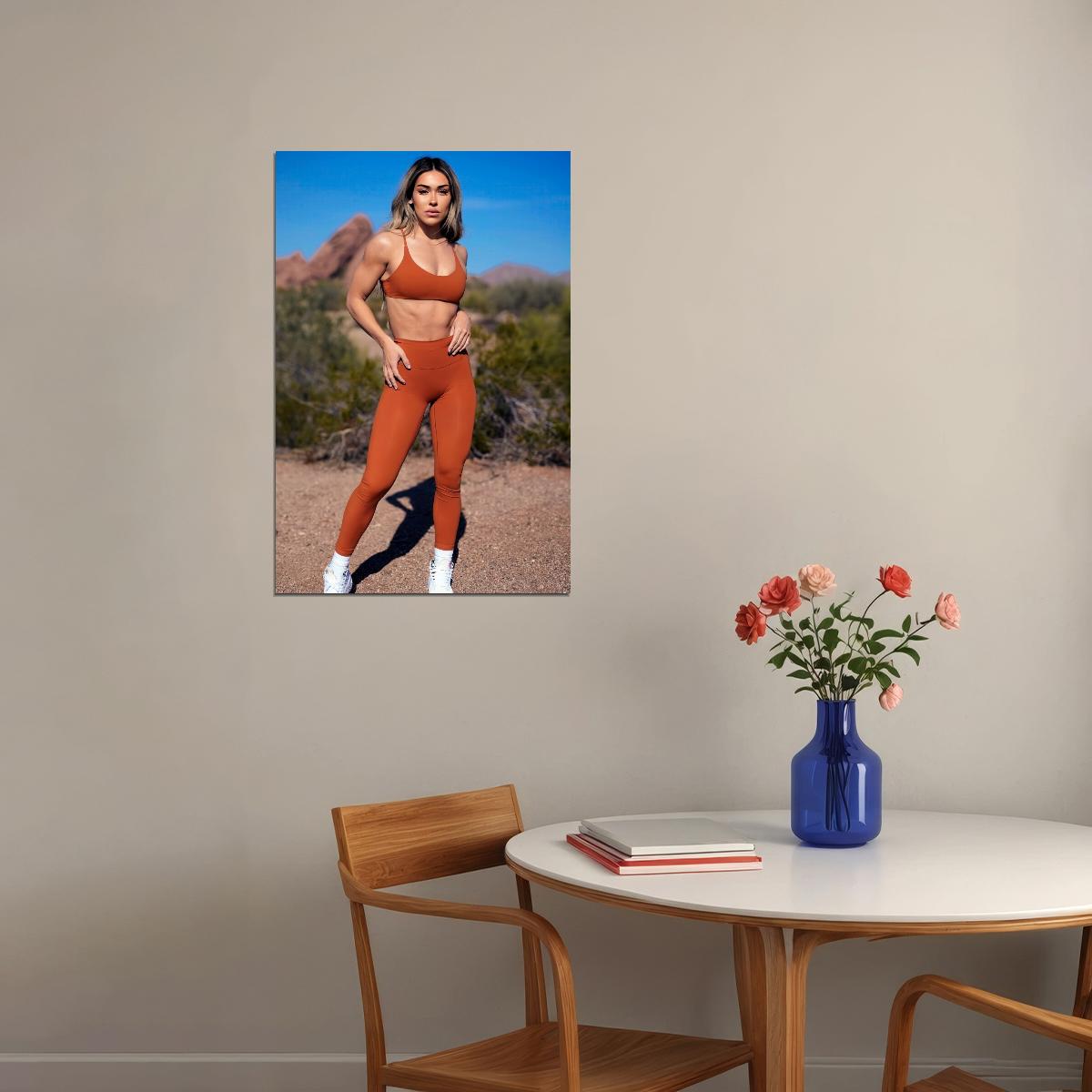 Cassandra Martin Hot Fitness Model Poster Gym Motivational Wall Art Sexy Inspirational Workout Room Decor Aesthetic Sports Print Exercise Wall Decor Athletic Icon HD Photo Print - xonomax