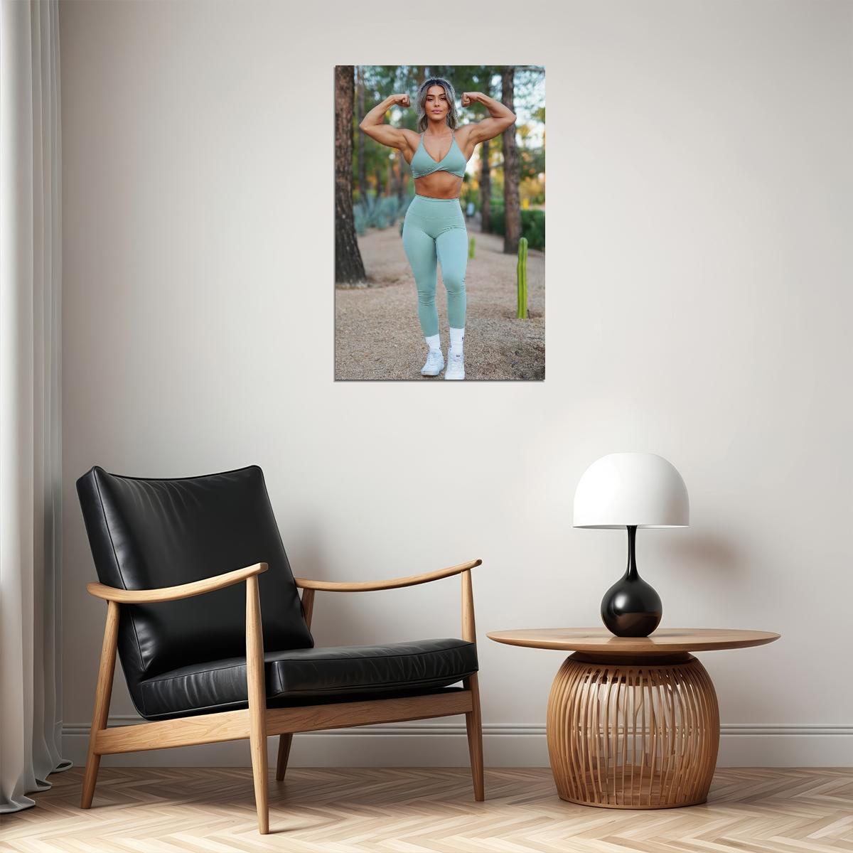 Cassandra Martin Hot Fitness Model Poster Strong Sexy Women Wall Art Inspirational Workout Room Decor Aesthetic Sports Gym Motivational Wall Decor Athletic Icon HD Photo Print - xonomax