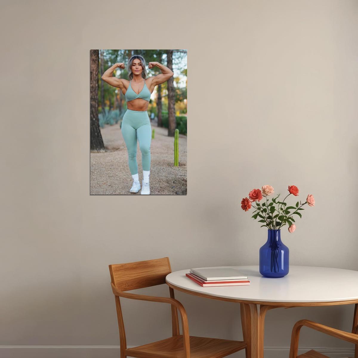 Cassandra Martin Hot Fitness Model Poster Strong Sexy Women Wall Art Inspirational Workout Room Decor Aesthetic Sports Gym Motivational Wall Decor Athletic Icon HD Photo Print - xonomax