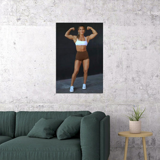 Cassandra Martin Hot Fitness Model Poster Strong Sexy Women Wall Art Inspirational Workout Room Decor Aesthetic Sports Gym Motivational Wall Decor Athletic Icon HD Photo Print - xonomax