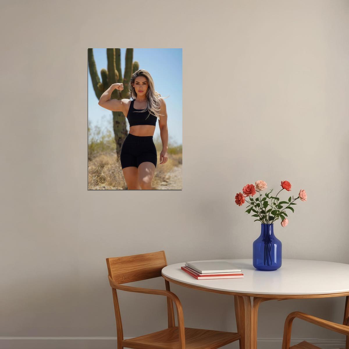 Cassandra Martin Hot Fitness Model Poster Strong Sexy Women Wall Art Inspirational Workout Room Decor Aesthetic Sports Gym Motivational Wall Decor Athletic Icon HD Photo Print - xonomax
