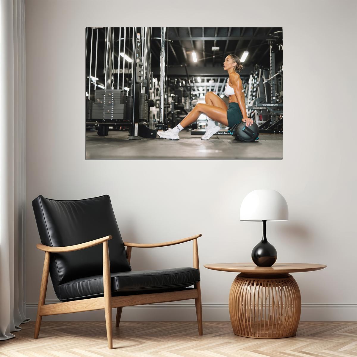 Chontel Duncan Hot Fitness Model Poster Gym Icon Motivational Wall Art Inspirational Workout Room Decor Aesthetic Sports Print Exercise Wall Decor Athletic Icon HD Photo Print - xonomax