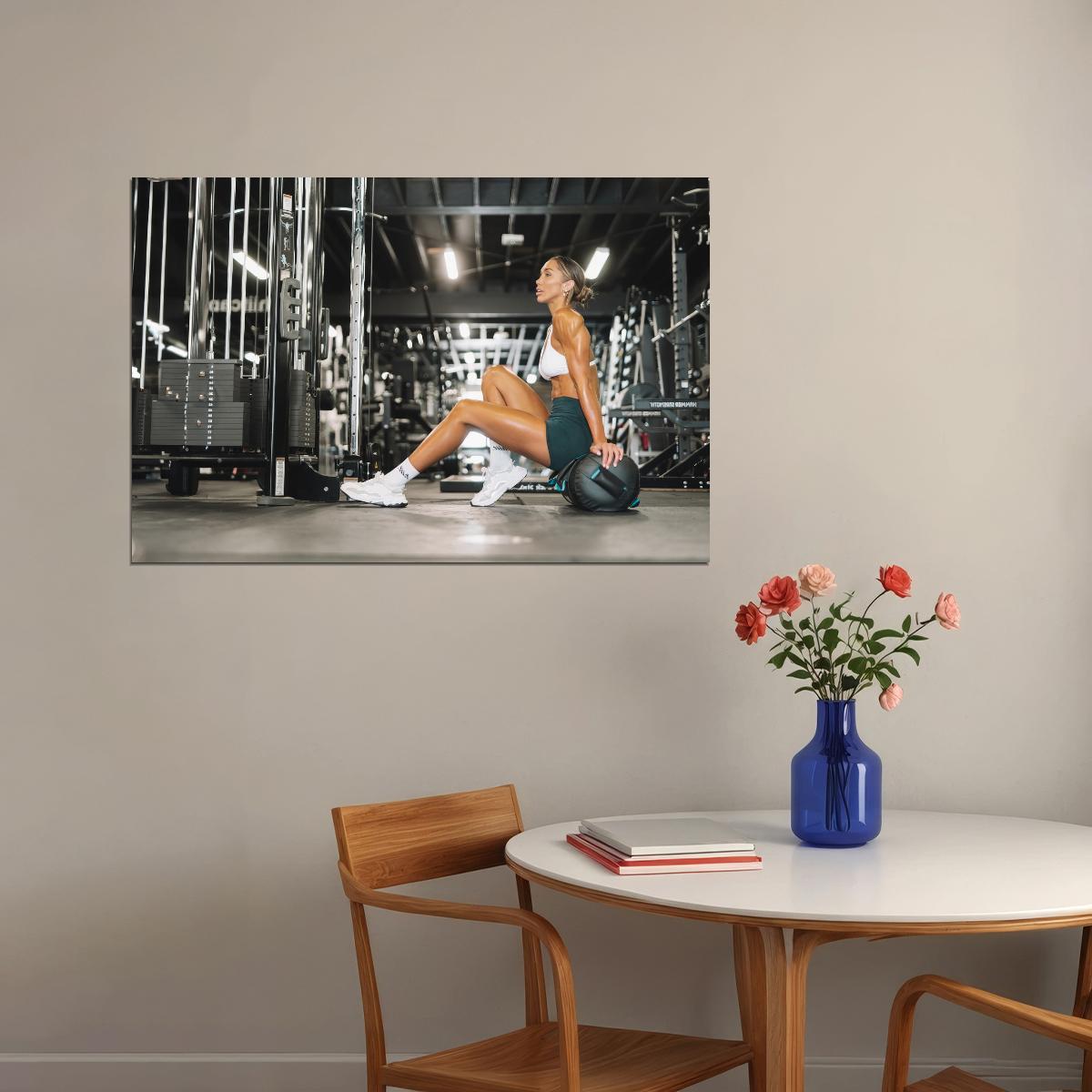 Chontel Duncan Hot Fitness Model Poster Gym Icon Motivational Wall Art Inspirational Workout Room Decor Aesthetic Sports Print Exercise Wall Decor Athletic Icon HD Photo Print - xonomax