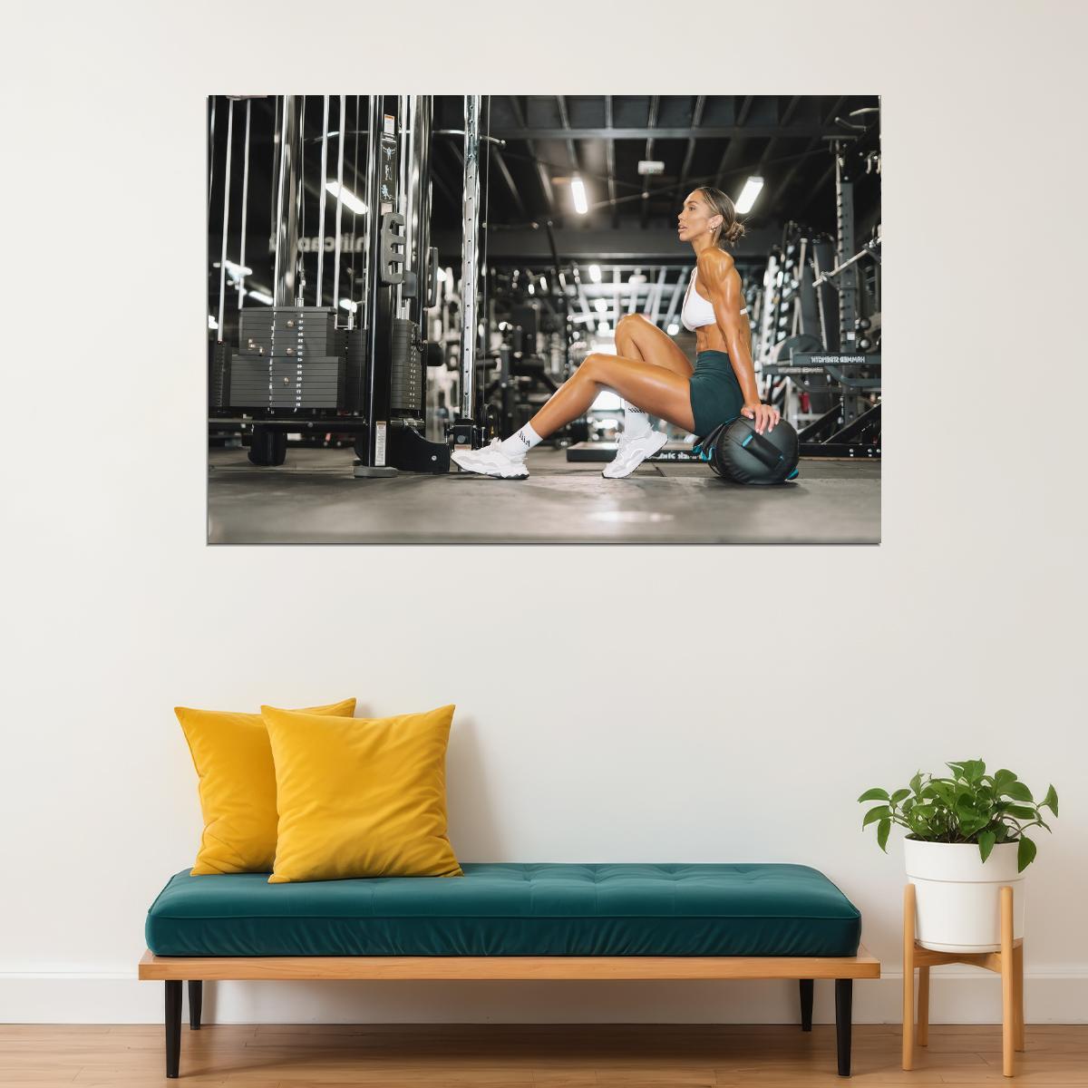 Chontel Duncan Hot Fitness Model Poster Gym Icon Motivational Wall Art Inspirational Workout Room Decor Aesthetic Sports Print Exercise Wall Decor Athletic Icon HD Photo Print - xonomax