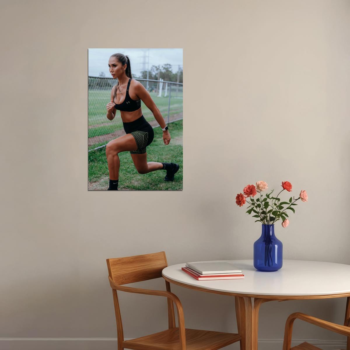 Chontel Duncan Hot Fitness Model Poster Gym Icon Motivational Wall Art Inspirational Workout Room Decor Aesthetic Sports Print Exercise Wall Decor Athletic Icon HD Photo Print - xonomax