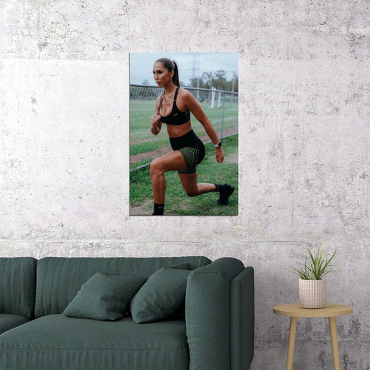 Chontel Duncan Hot Fitness Model Poster Gym Icon Motivational Wall Art Inspirational Workout Room Decor Aesthetic Sports Print Exercise Wall Decor Athletic Icon HD Photo Print - xonomax
