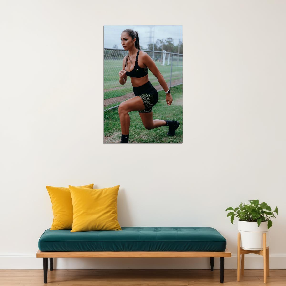 Chontel Duncan Hot Fitness Model Poster Gym Icon Motivational Wall Art Inspirational Workout Room Decor Aesthetic Sports Print Exercise Wall Decor Athletic Icon HD Photo Print - xonomax