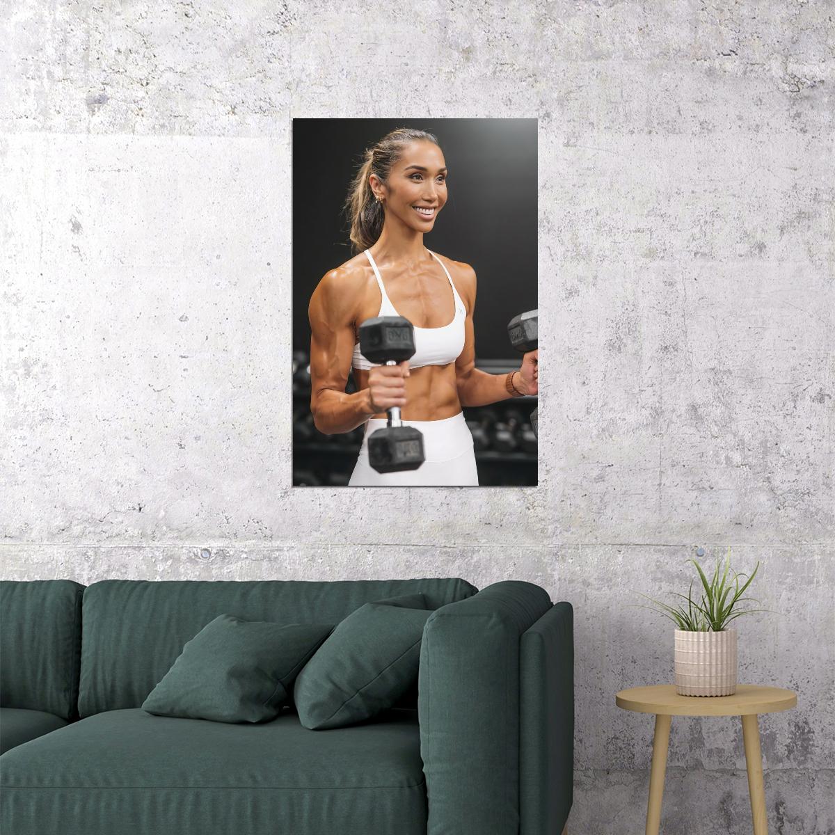 Chontel Duncan Hot Fitness Model Poster Strong Sexy Women Wall Art Inspirational Workout Room Decor Aesthetic Sports Print Gym Motivational Wall Decor Athletic Icon HD Photo Print - xonomax