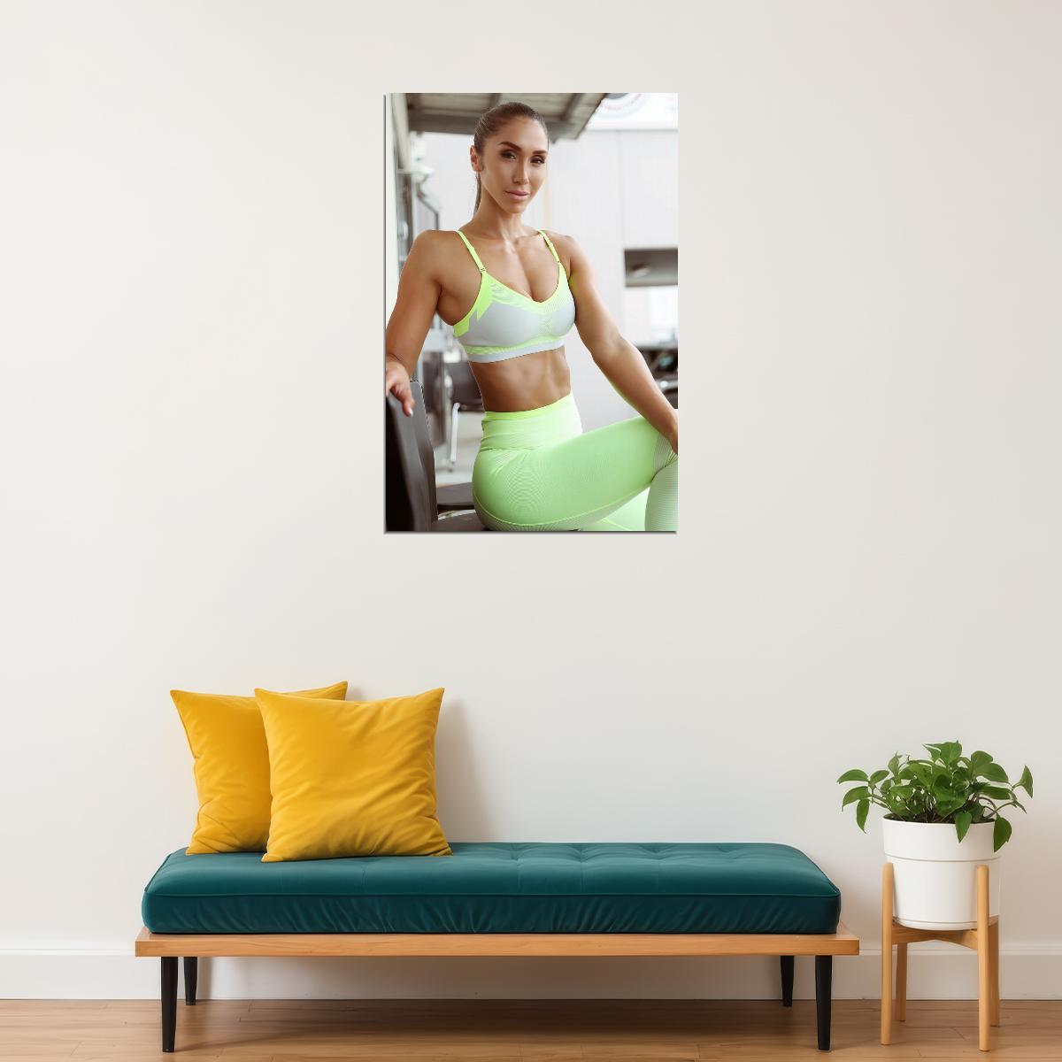 Chontel Duncan Hot Fitness Model Poster Motivational Icon Wall Art Inspirational Workout Room Decor Aesthetic Sports Print Gym Wall Decor Athletic Icon HD Photo Print - xonomax