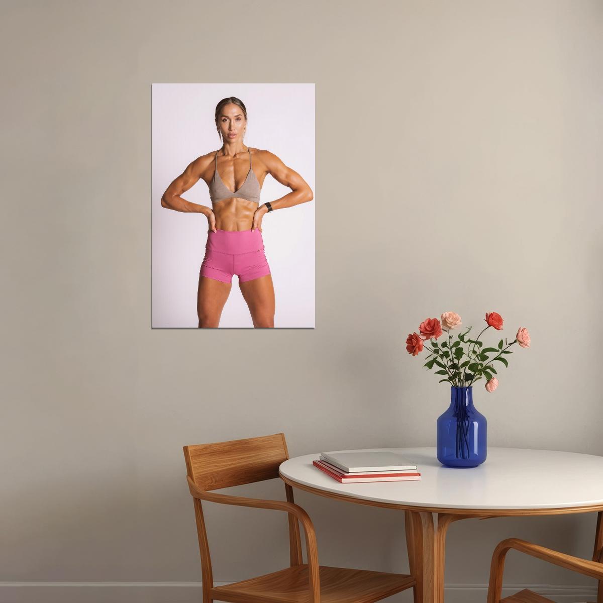 Chontel Duncan Hot Fitness Model Poster Strong Sexy Women Wall Art Inspirational Workout Room Decor Aesthetic Sports Print Gym Motivational Wall Decor Athletic Icon HD Photo Print - xonomax