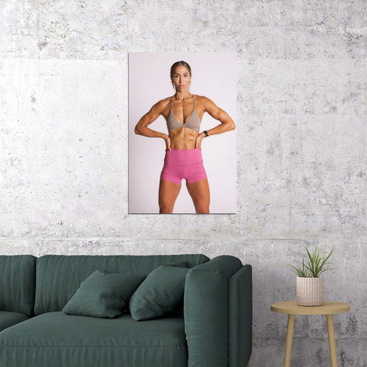 Chontel Duncan Hot Fitness Model Poster Strong Sexy Women Wall Art Inspirational Workout Room Decor Aesthetic Sports Print Gym Motivational Wall Decor Athletic Icon HD Photo Print - xonomax