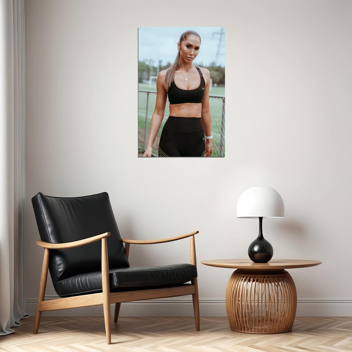 Chontel Duncan Hot Fitness Model Poster Strong Sexy Women Wall Art Inspirational Workout Room Decor Aesthetic Sports Print Gym Motivational Wall Decor Athletic Icon HD Photo Print - xonomax