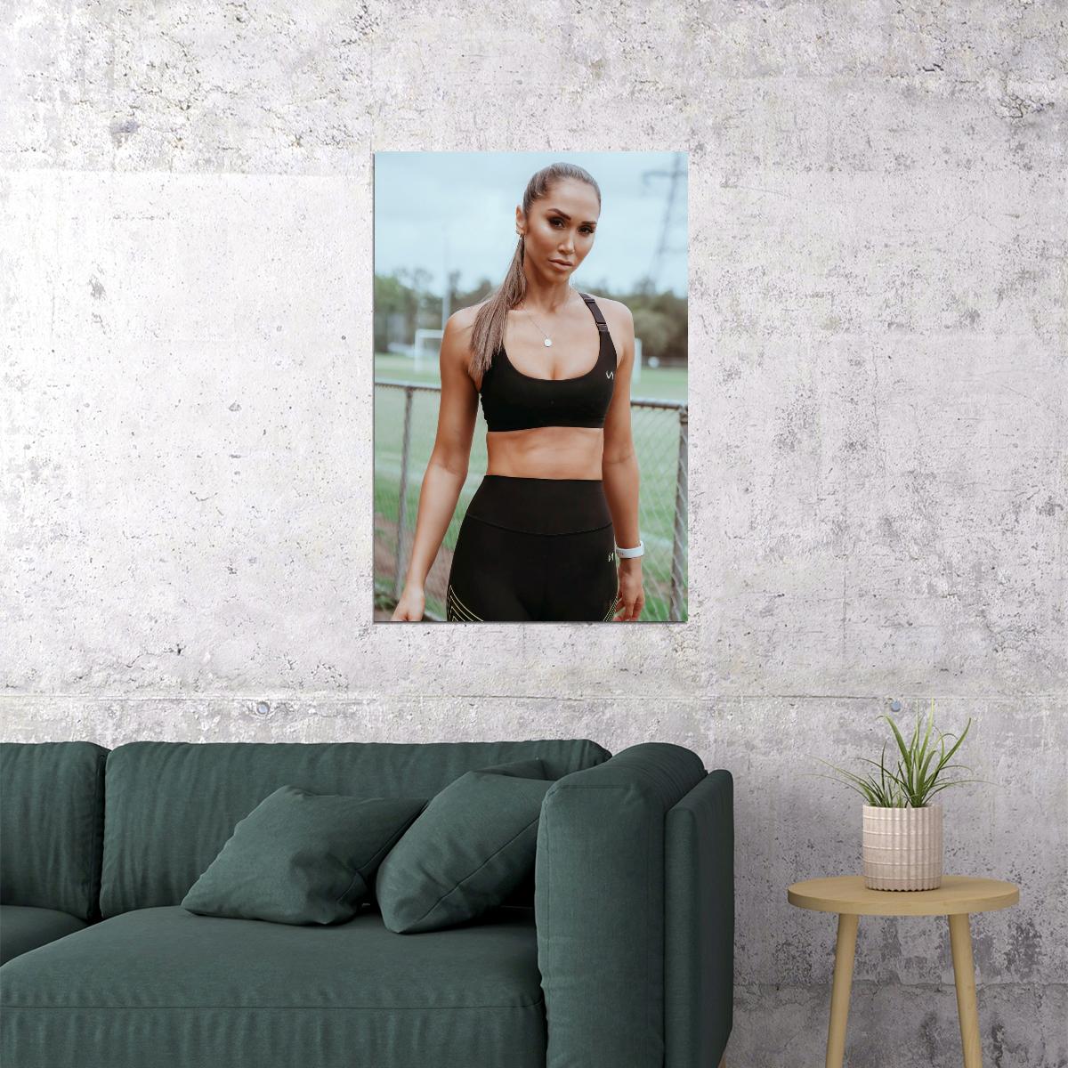 Chontel Duncan Hot Fitness Model Poster Strong Sexy Women Wall Art Inspirational Workout Room Decor Aesthetic Sports Print Gym Motivational Wall Decor Athletic Icon HD Photo Print - xonomax