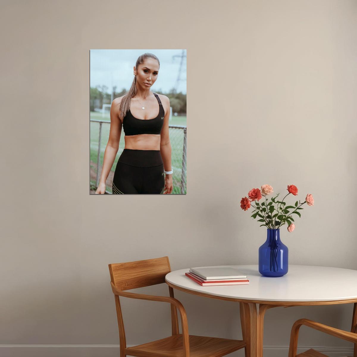Chontel Duncan Hot Fitness Model Poster Strong Sexy Women Wall Art Inspirational Workout Room Decor Aesthetic Sports Print Gym Motivational Wall Decor Athletic Icon HD Photo Print - xonomax