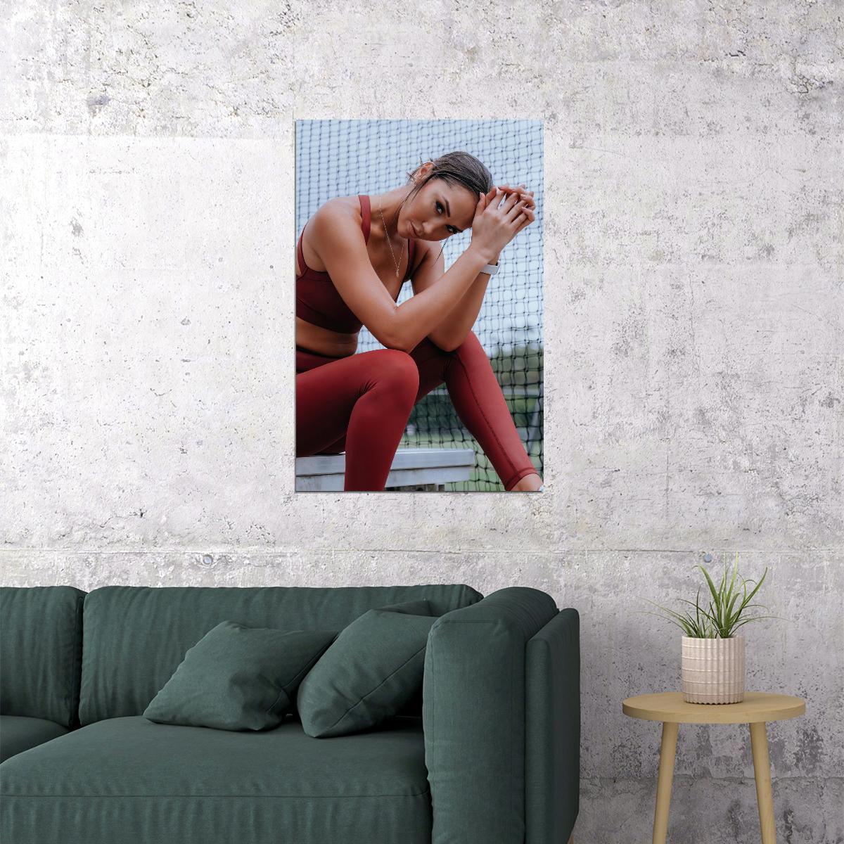 Chontel Duncan Hot Fitness Model Poster Motivational Icon Wall Art Inspirational Workout Room Decor Aesthetic Sports Print Gym Wall Decor Athletic Icon HD Photo Print - xonomax