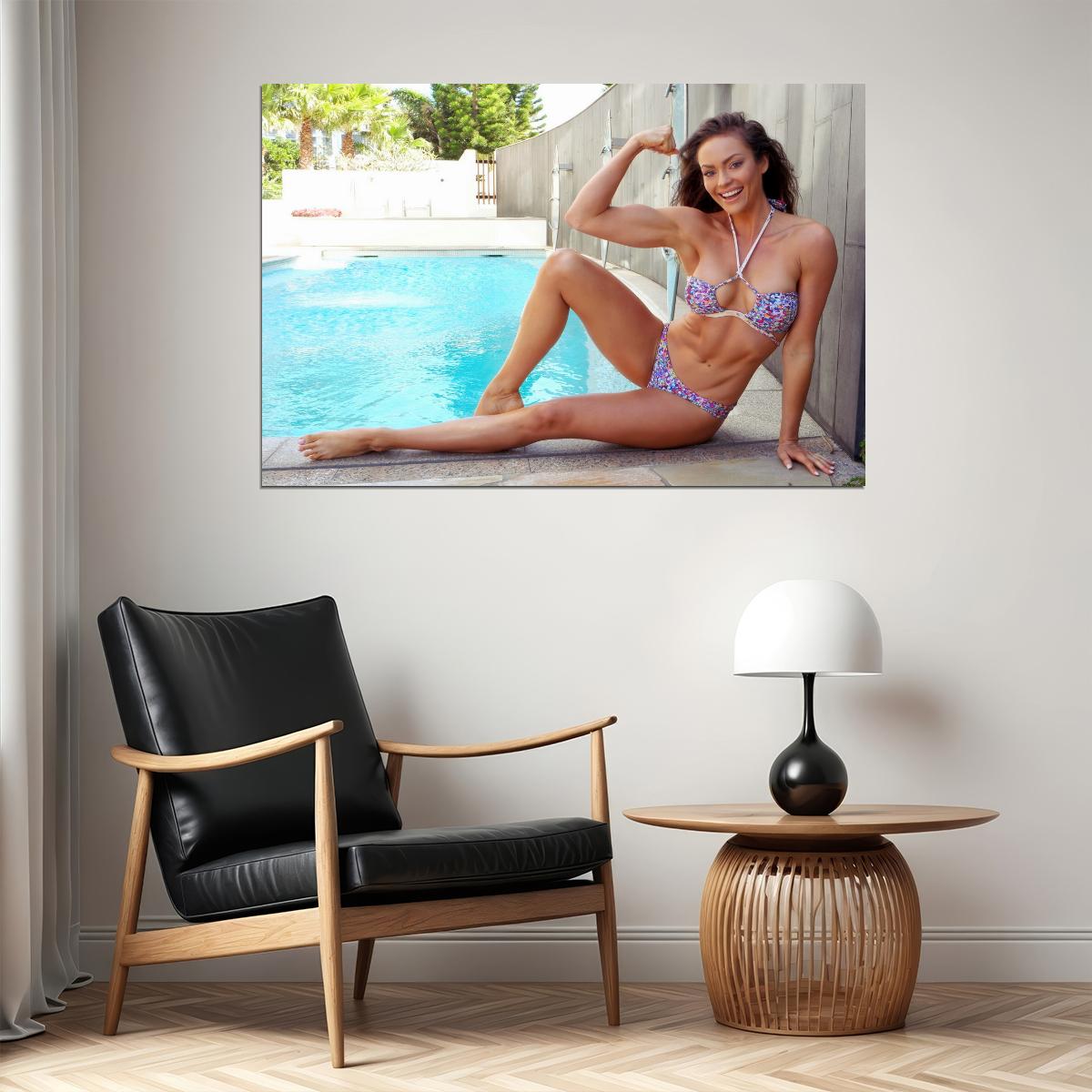Emily Skye Hot Fitness Model Poster Strong Sexy Women Wall Art Inspirational Workout Room Decor Aesthetic Sports Print Gym Motivational Wall Decor Athletic Icon HD Photo Print - xonomax
