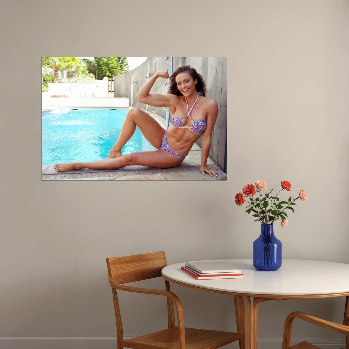 Emily Skye Hot Fitness Model Poster Strong Sexy Women Wall Art Inspirational Workout Room Decor Aesthetic Sports Print Gym Motivational Wall Decor Athletic Icon HD Photo Print - xonomax