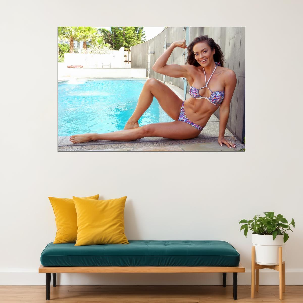 Emily Skye Hot Fitness Model Poster Strong Sexy Women Wall Art Inspirational Workout Room Decor Aesthetic Sports Print Gym Motivational Wall Decor Athletic Icon HD Photo Print - xonomax