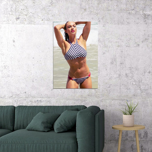 Emily Skye Hot Fitness Model Poster Sexy Female Wall Art Inspirational Workout Room Decor Aesthetic Sports Print Gym Motivational Wall Decor Athletic Icon HD Photo Print - xonomax