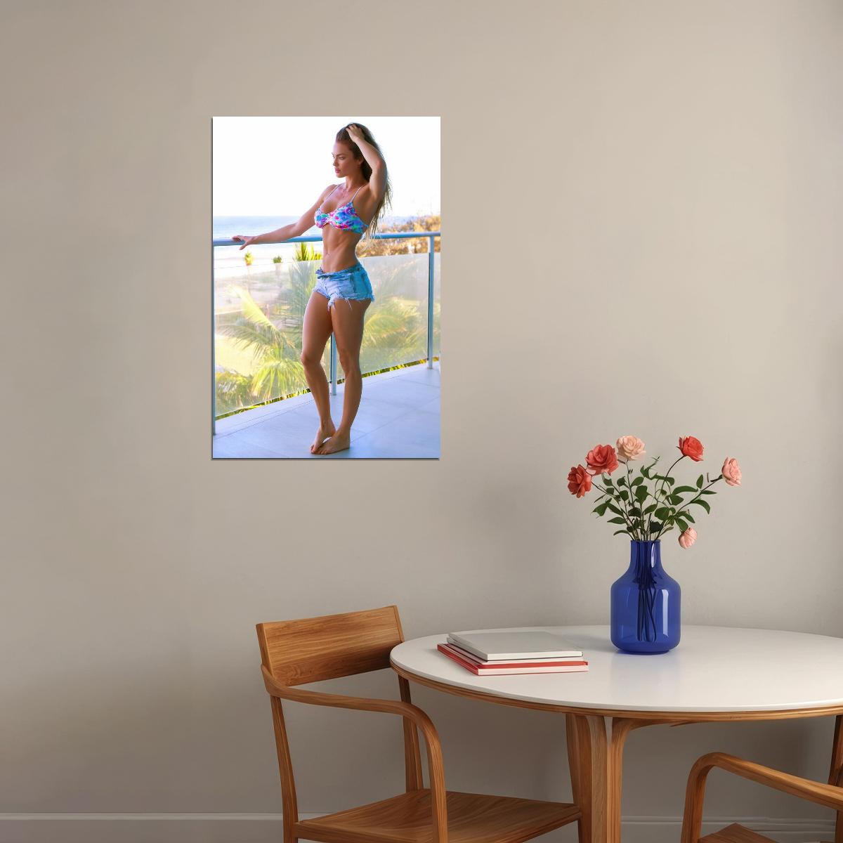 Emily Skye Hot Fitness Model Poster Sexy Female Wall Art Inspirational Workout Room Decor Aesthetic Sports Print Gym Motivational Wall Decor Athletic Icon HD Photo Print - xonomax