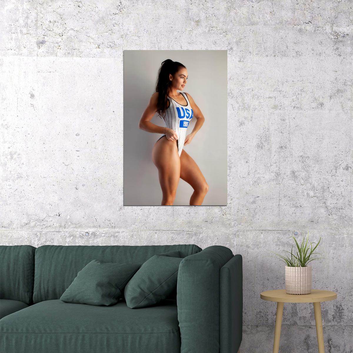 Emily Skye Hot Fitness Model Poster Sexy Bikini Wall Art Inspirational Workout Room Decor Aesthetic Sports Print Gym Motivational Wall Decor Athletic Icon HD Photo Print - xonomax