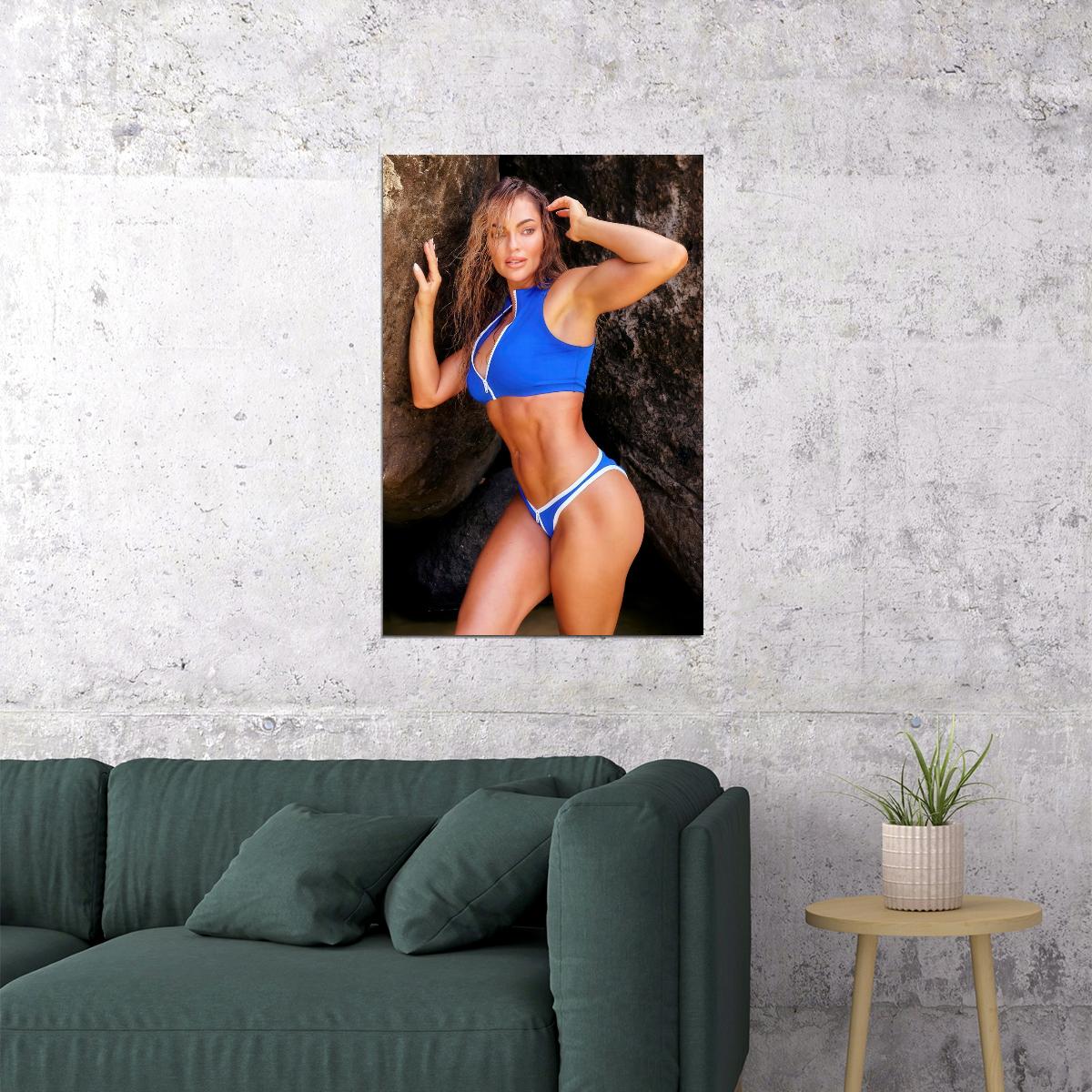 Emily Skye Hot Fitness Model Poster Sexy Bikini Wall Art Inspirational Workout Room Decor Aesthetic Sports Print Gym Motivational Wall Decor Athletic Icon HD Photo Print - xonomax