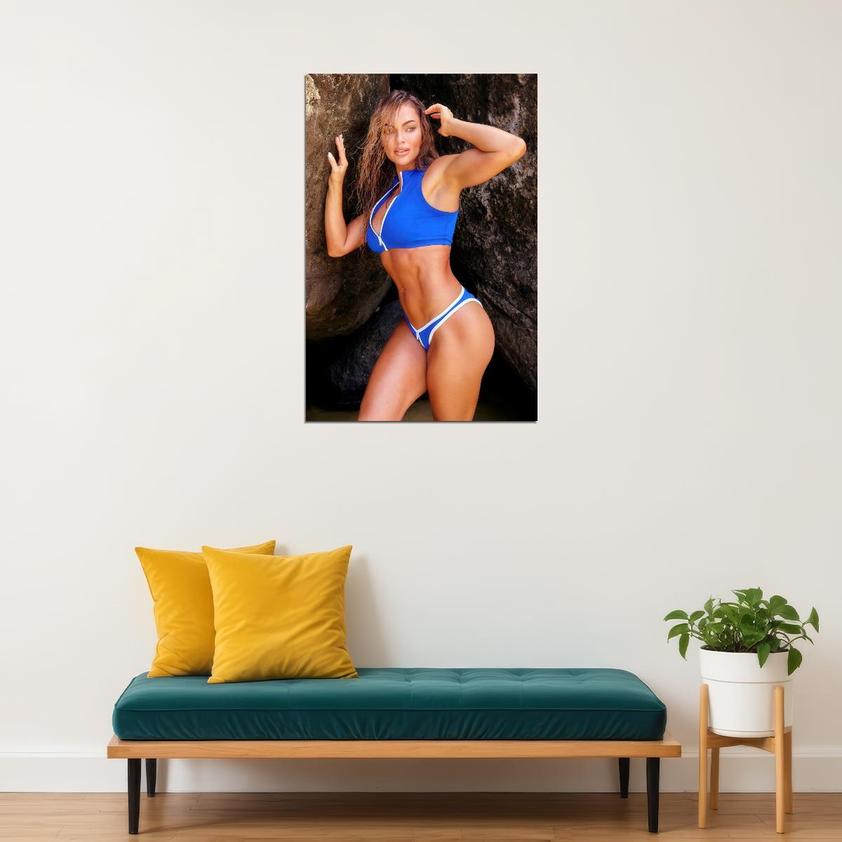 Emily Skye Hot Fitness Model Poster Sexy Bikini Wall Art Inspirational Workout Room Decor Aesthetic Sports Print Gym Motivational Wall Decor Athletic Icon HD Photo Print - xonomax
