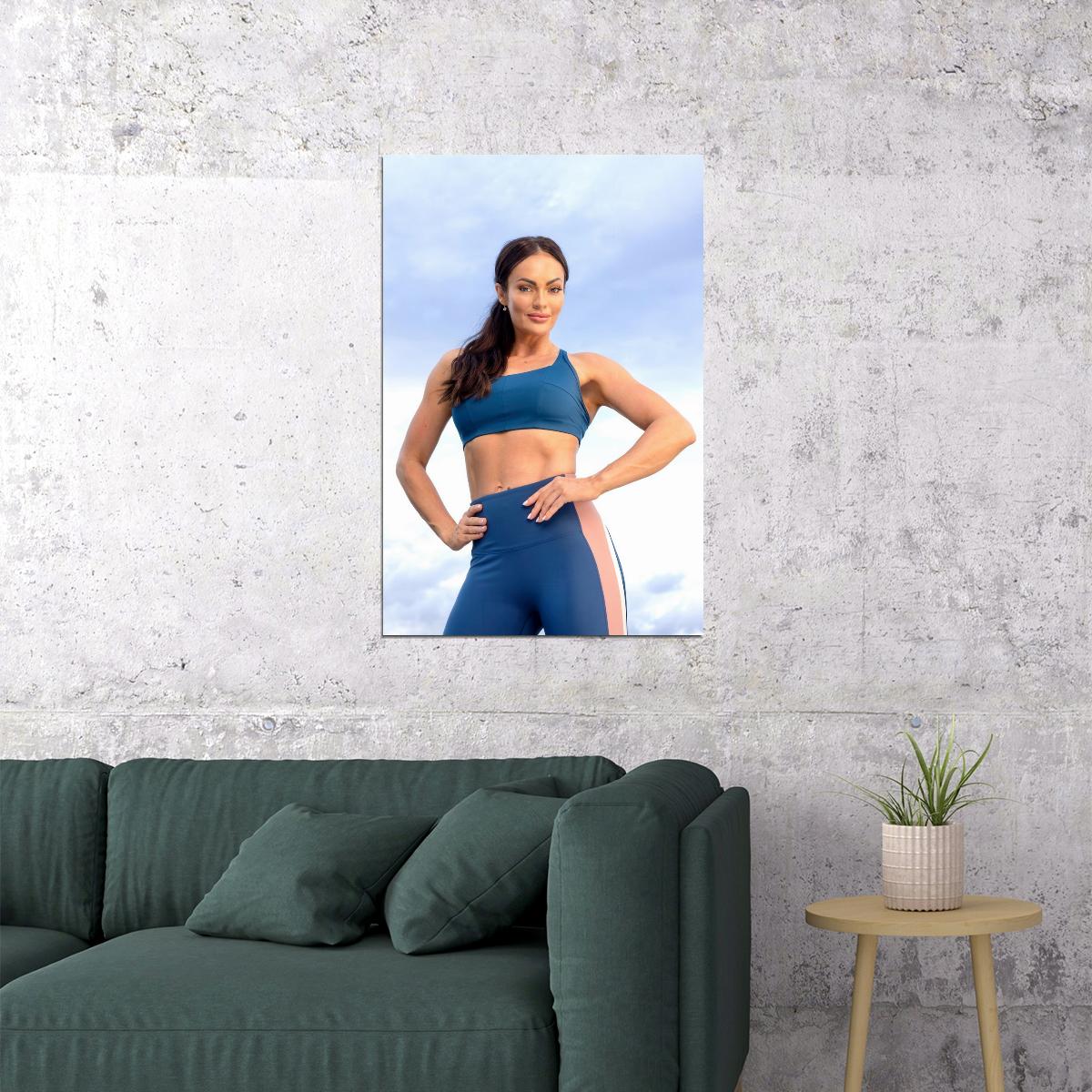 Emily Skye Hot Fitness Model Poster Motivational Icon Wall Art Inspirational Workout Room Decor Aesthetic Sports Print Gym Wall Decor Athletic Icon HD Photo Print - xonomax