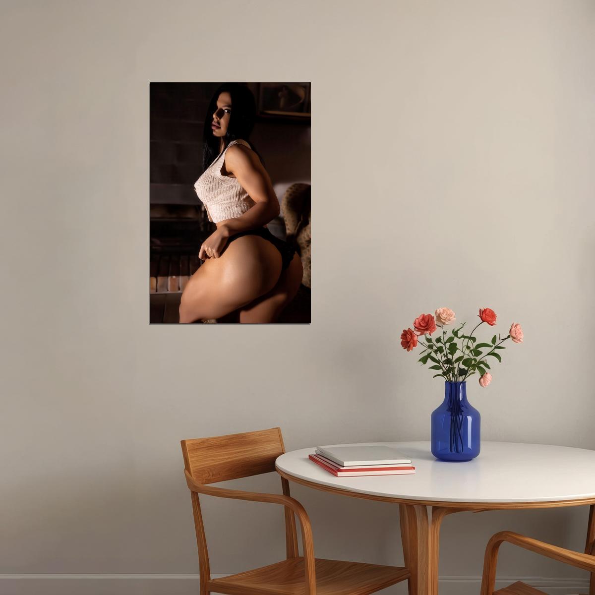Eva Andressa Hot Fitness Model Poster Sexy Female Wall Art Inspirational Workout Room Decor Aesthetic Sports Print Gym Motivational Wall Decor Athletic Icon HD Photo Print