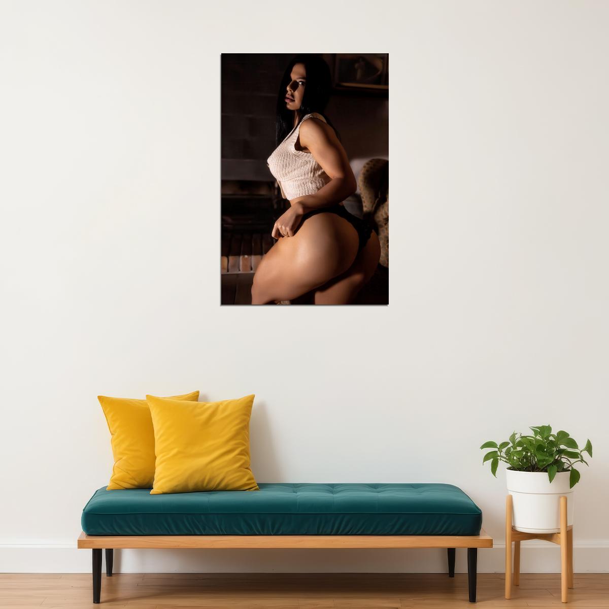 Eva Andressa Hot Fitness Model Poster Sexy Female Wall Art Inspirational Workout Room Decor Aesthetic Sports Print Gym Motivational Wall Decor Athletic Icon HD Photo Print