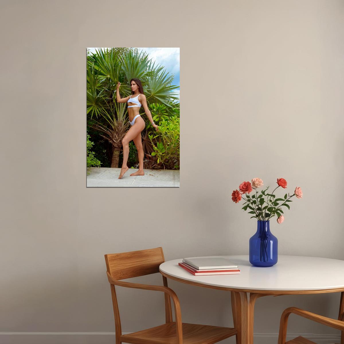Jen Selter Hot Fitness Model Poster Sexy Bikini Wall Art Inspirational Workout Room Decor Aesthetic Sports Print Gym Motivational Wall Decor Athletic Icon HD Photo Print