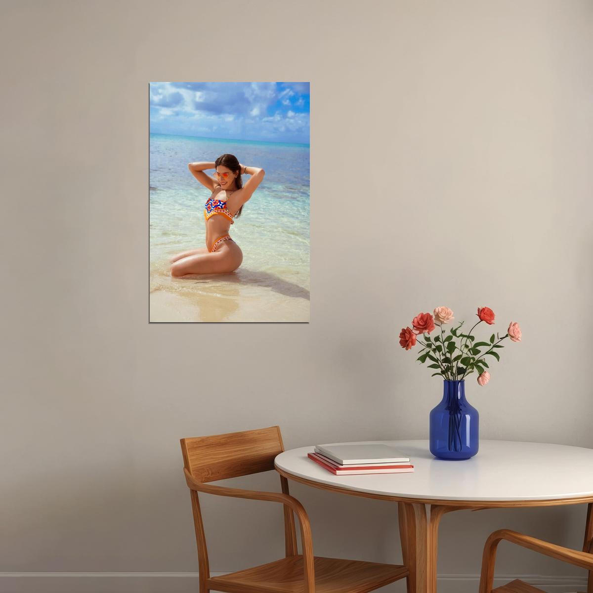 Jen Selter Hot Fitness Model Poster Sexy Bikini Wall Art Inspirational Workout Room Decor Aesthetic Sports Print Gym Motivational Wall Decor Athletic Icon HD Photo Print