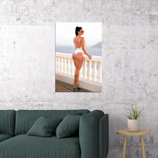 Michelle Lewin Hot Fitness Model Poster Sexy Bikini Wall Art Inspirational Workout Room Decor Aesthetic Sports Print Gym Motivational Wall Decor Athletic Icon HD Photo Print - xonomax