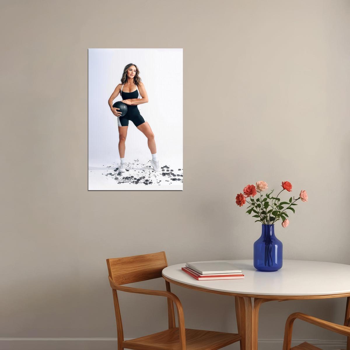 Paige Hathaway Hot Fitness Model Poster Strong Sexy Women Wall Art Inspirational Workout Room Decor Aesthetic Sports Print Gym Motivational Wall Decor Athletic Icon HD Photo Print - xonomax