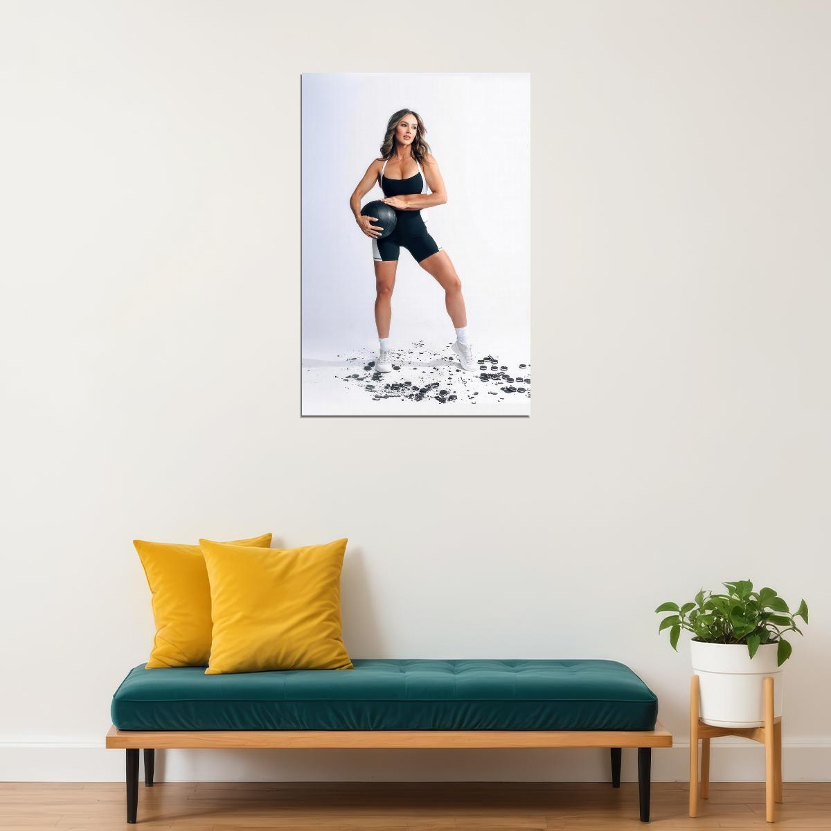 Paige Hathaway Hot Fitness Model Poster Strong Sexy Women Wall Art Inspirational Workout Room Decor Aesthetic Sports Print Gym Motivational Wall Decor Athletic Icon HD Photo Print - xonomax