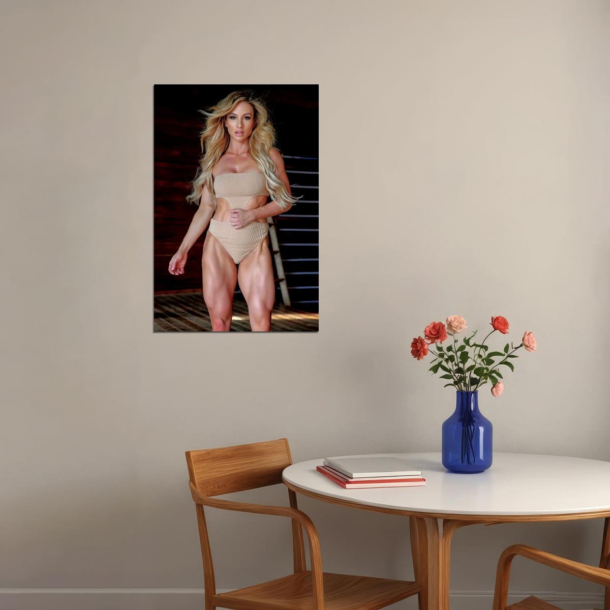 Paige Hathaway Hot Fitness Model Poster Strong Sexy Women Wall Art Inspirational Workout Room Decor Aesthetic Sports Print Gym Motivational Wall Decor Athletic Icon HD Photo Print - xonomax
