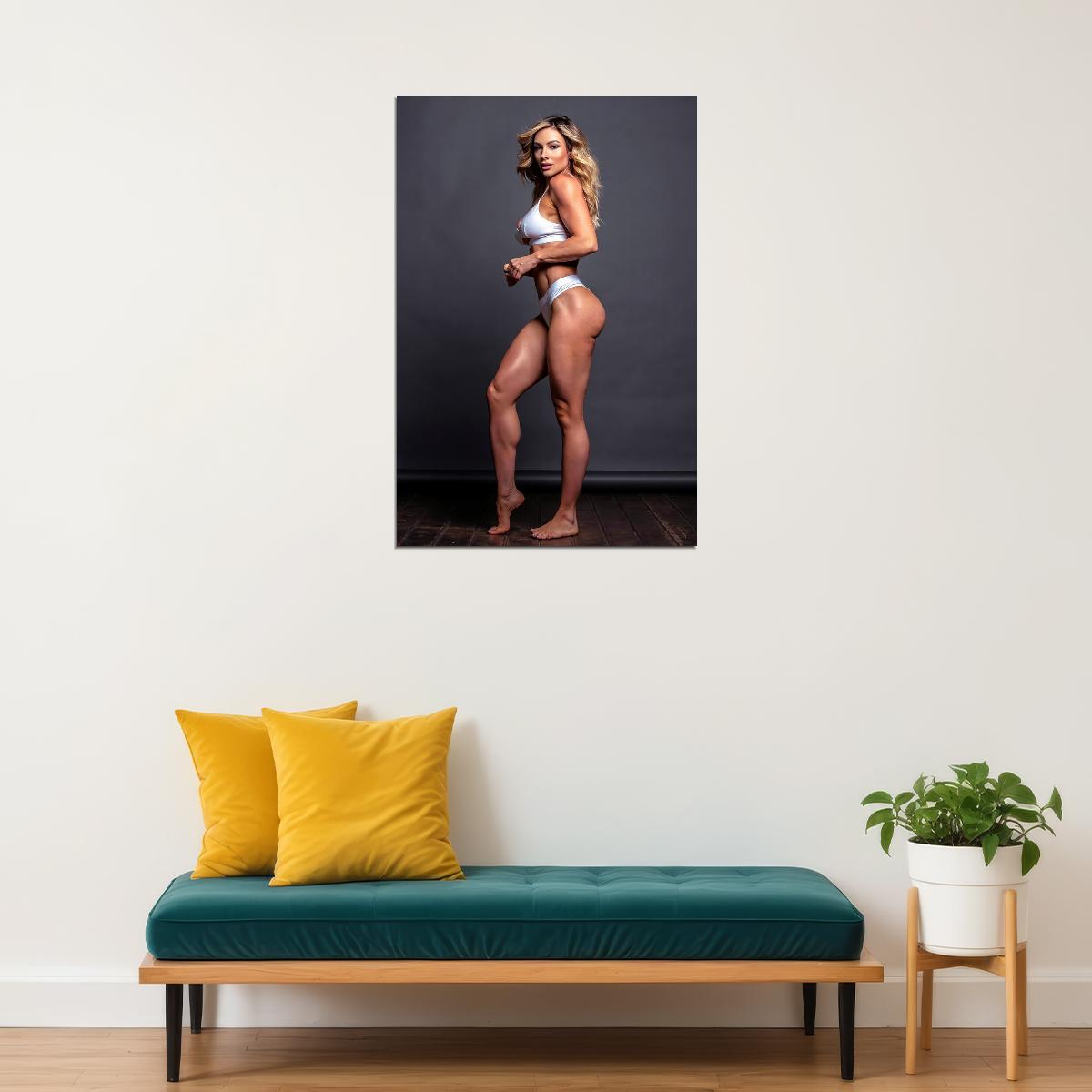 Paige Hathaway Hot Fitness Model Poster Strong Sexy Women Wall Art Inspirational Workout Room Decor Aesthetic Sports Print Gym Motivational Wall Decor Athletic Icon HD Photo Print - xonomax