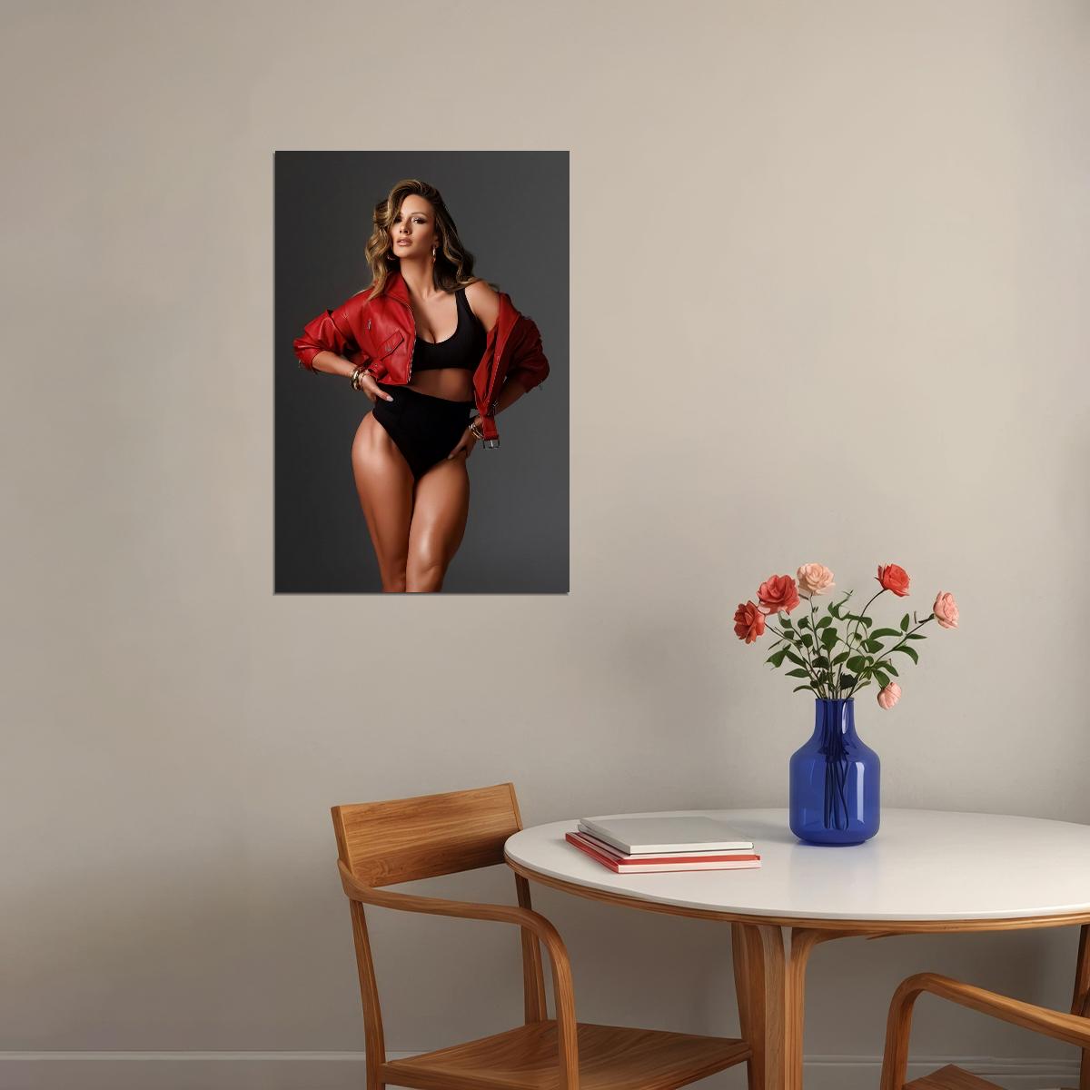 Paige Hathaway Hot Fitness Model Poster Strong Sexy Women Wall Art Inspirational Workout Room Decor Aesthetic Sports Print Gym Motivational Wall Decor Athletic Icon HD Photo Print - xonomax