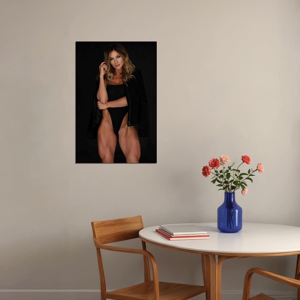 Paige Hathaway Hot Fitness Model Poster Strong Sexy Women Wall Art Inspirational Workout Room Decor Aesthetic Sports Print Gym Motivational Wall Decor Athletic Icon HD Photo Print - xonomax