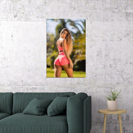 Sommer Ray Hot Fitness Model Poster Sexy Female Wall Art Inspirational Workout Room Decor Aesthetic Sports Print Gym Motivational Wall Decor Athletic Icon HD Photo Print - xonomax