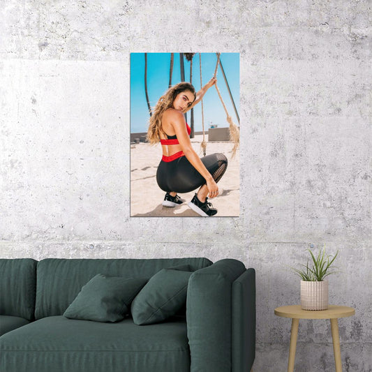 Sommer Ray Hot Fitness Model Poster Sexy Female Wall Art Inspirational Workout Room Decor Aesthetic Sports Print Gym Motivational Wall Decor Athletic Icon HD Photo Print - xonomax