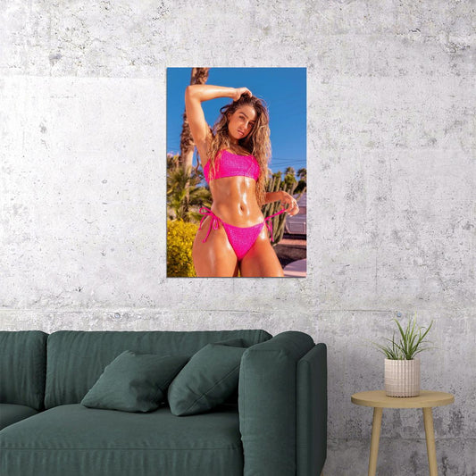 Sommer Ray Hot Fitness Model Poster Sexy Bikini Wall Art Inspirational Workout Room Decor Aesthetic Sports Print Gym Motivational Wall Decor Athletic Icon HD Photo Print - xonomax