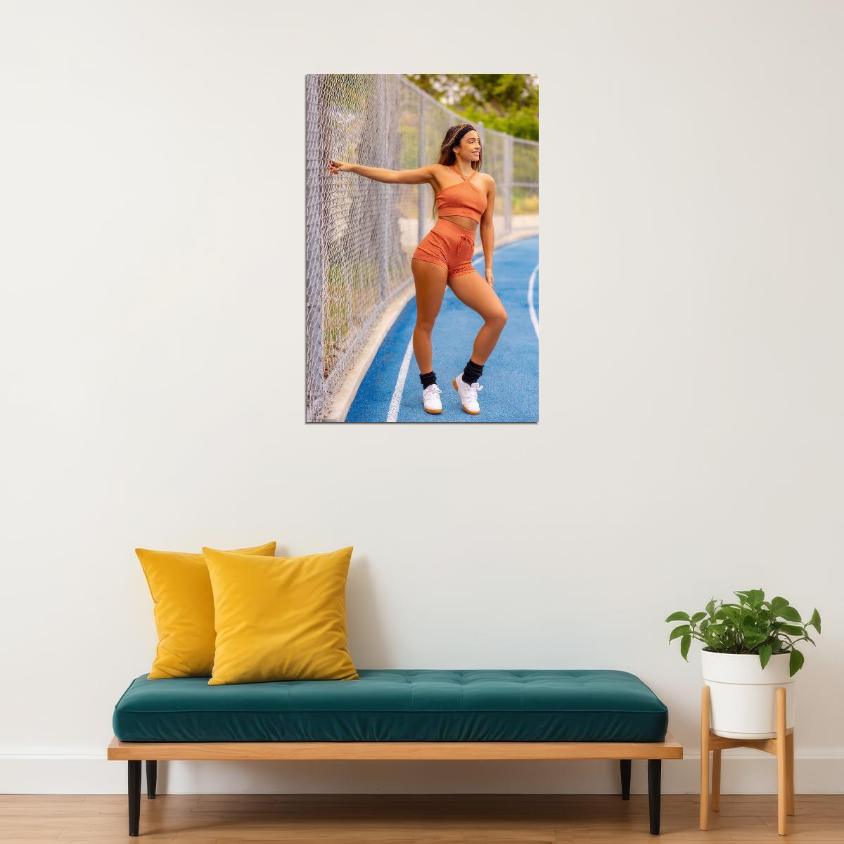 Sommer Ray Hot Fitness Model Poster Sexy Female Wall Art Inspirational Workout Room Decor Aesthetic Sports Print Gym Motivational Wall Decor Athletic Icon HD Photo Print - xonomax