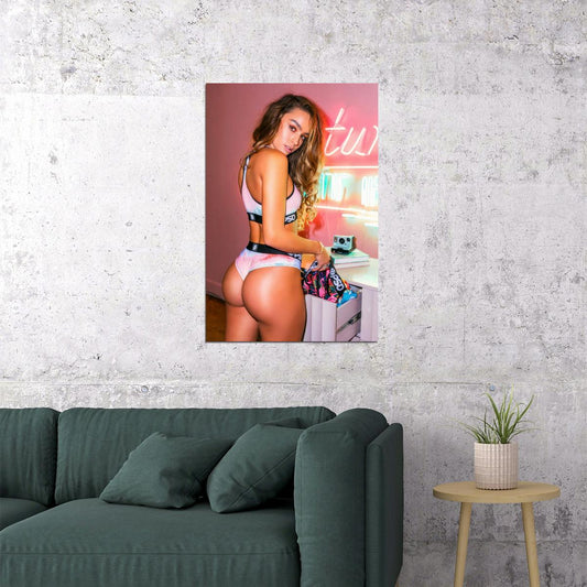 Sommer Ray Hot Fitness Model Poster Sexy Female Wall Art Inspirational Workout Room Decor Aesthetic Sports Print Gym Motivational Wall Decor Athletic Icon HD Photo Print - xonomax