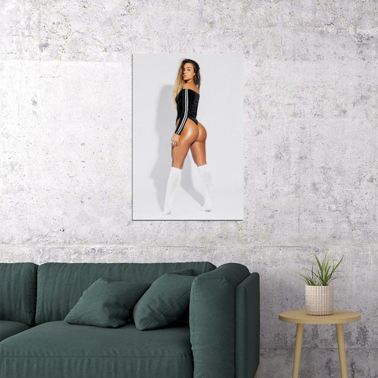 Sommer Ray Hot Fitness Model Poster Sexy Female Wall Art Inspirational Workout Room Decor Aesthetic Sports Print Gym Motivational Wall Decor Athletic Icon HD Photo Print - xonomax