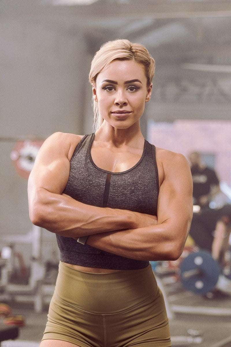 Stephanie Sanzo Hot Fitness Model Poster Strong Sexy Women Wall Art Inspirational Workout Room Decor Aesthetic Sports Print Gym Motivational Wall Decor Athletic Icon HD Photo Print - xonomax