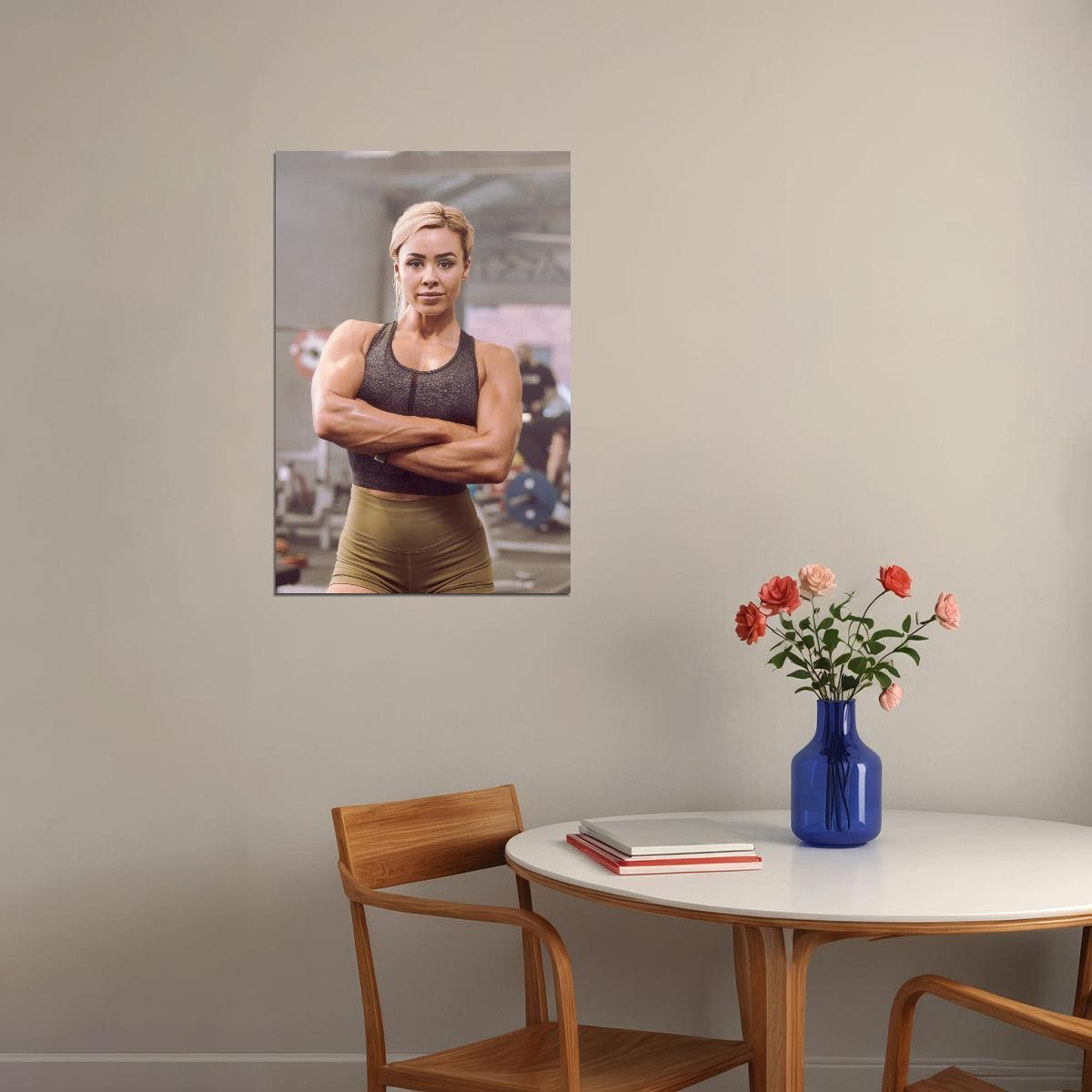 Stephanie Sanzo Hot Fitness Model Poster Strong Sexy Women Wall Art Inspirational Workout Room Decor Aesthetic Sports Print Gym Motivational Wall Decor Athletic Icon HD Photo Print - xonomax